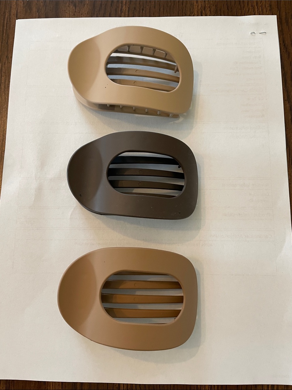 Set of 3 hair clips. Brand new. Never worn.